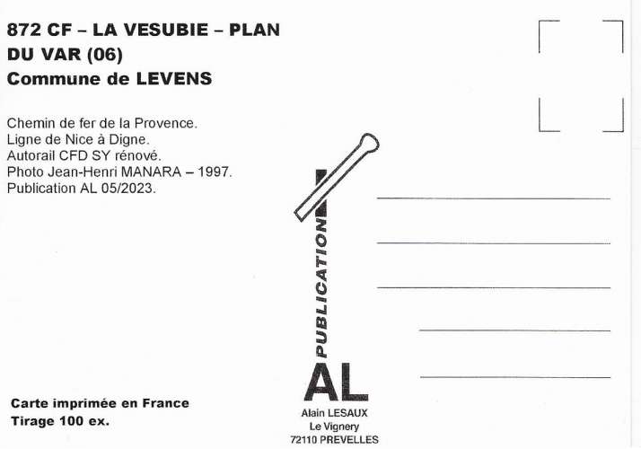 *AL CF 871 à 883 - PR 15 et 16 - Lot de 15 cartes postales - Chemin de Fer de la Provence 