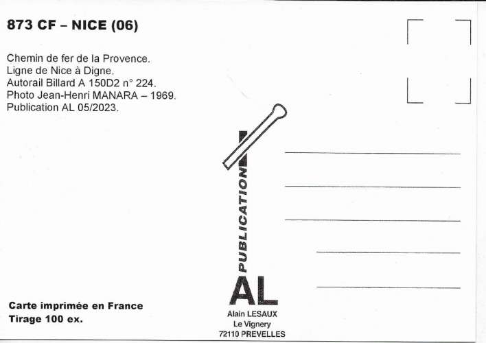 *AL CF 871 à 883 - PR 15 et 16 - Lot de 15 cartes postales - Chemin de Fer de la Provence 