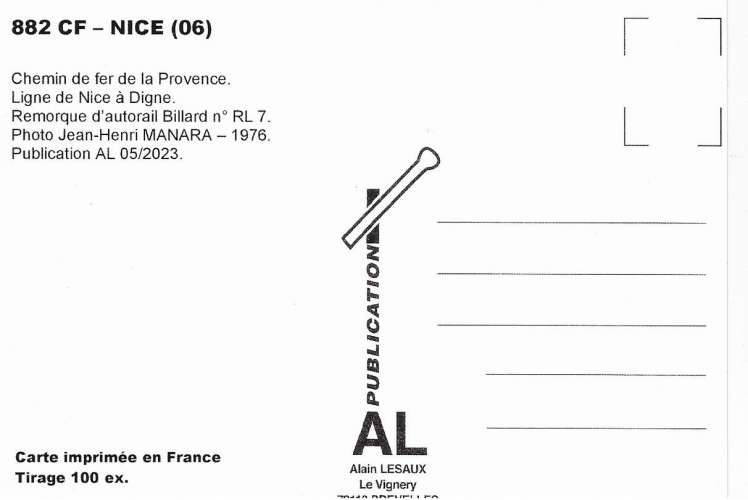 *AL CF 871 à 883 - PR 15 et 16 - Lot de 15 cartes postales - Chemin de Fer de la Provence 
