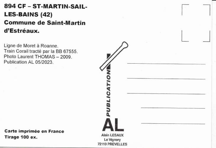 *AL CF 884 à 898 - Lot de 15 cartes postales - Chemin de Fer - Région 5/6 SNCF