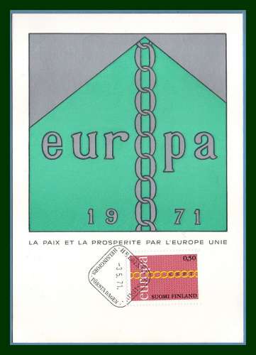 Carte Maximum  Europa Finlande 1971 N° 654