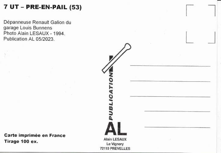 *AL UT 1 à 12 - Lot de 12 cartes postales - Véhicules utilitaires