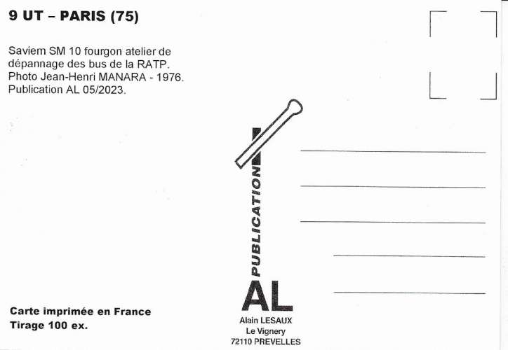 *AL UT 1 à 12 - Lot de 12 cartes postales - Véhicules utilitaires