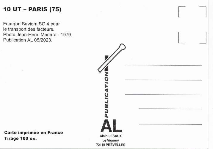 *AL UT 1 à 12 - Lot de 12 cartes postales - Véhicules utilitaires