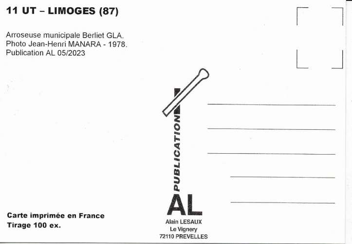 *AL UT 1 à 12 - Lot de 12 cartes postales - Véhicules utilitaires