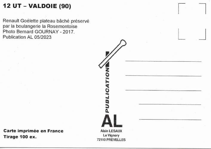 *AL UT 1 à 12 - Lot de 12 cartes postales - Véhicules utilitaires