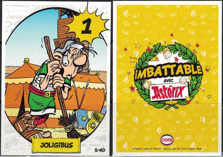 CORA Collector Imbattable avec Astérix 2023 Carte à jouer Joligibus 5/40