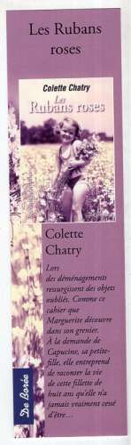 MARQUE PAGES COLETTE CHATRY LES RUBANS ROSES