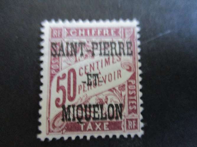 saint pierre & miquelon y & t  taxe 16 * 1925