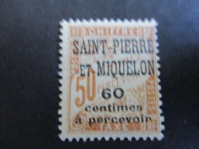 saint pierre & miquelon y & t  taxe 17 * 1925