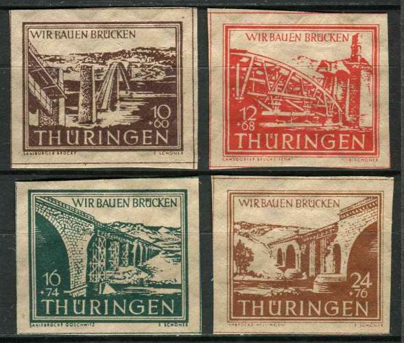 ALLEMAGNE THURINGE 1945 NEUF** MNH N° 17 à 20