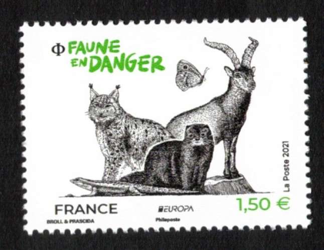 France 2021 Y&T ** Europa faune en danger