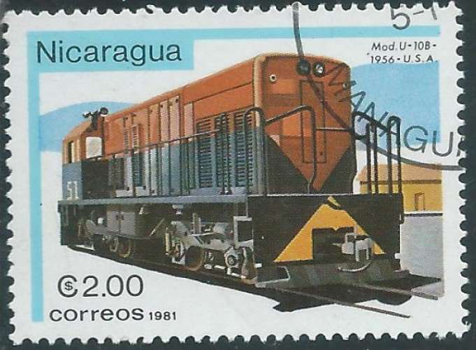 Nicaragua - Y&T 1173 (o) - Locomotive -