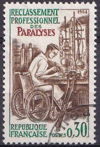France 1964 Y&T 1405 oblitéré - Reclassement des paralysés 