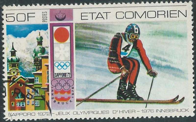 Comores - Y&T 0141 (o) - Ski alpin -