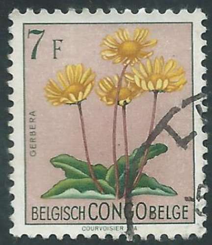 Congo Belge - Y&T 0318 (o) - Fleurs -
