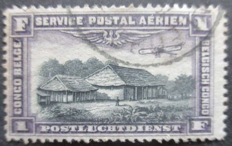 CONGO BELGE poste aérienne N°2 oblitéré 