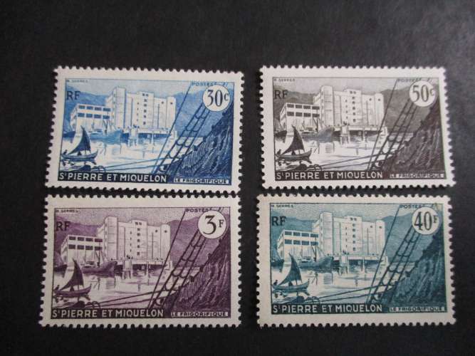 Saint - Pierre et Miquelon y & t 348 au 351  ** 1955