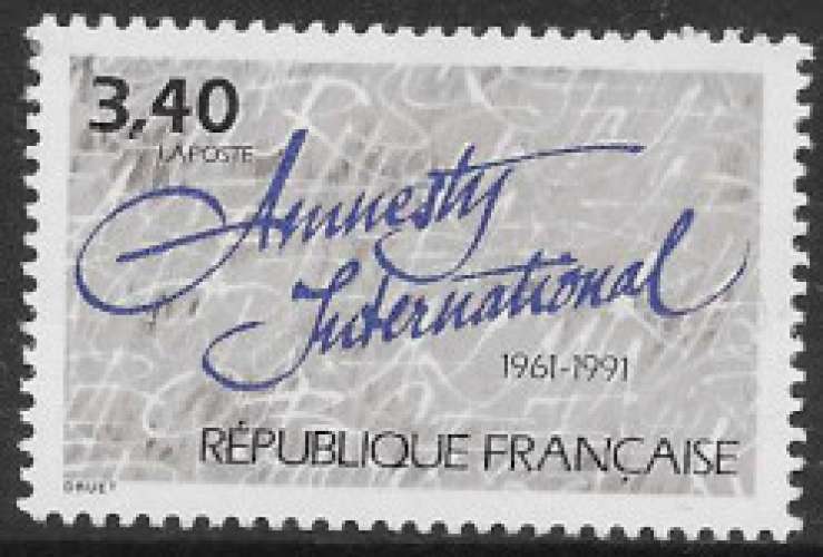 FRANCE 1991 : yt 2728 **/mnh # Amnesty International