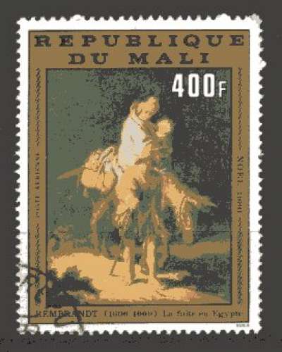 MALI 1980 NOEL TABLEAU DE REMBRANDT OBLITERE