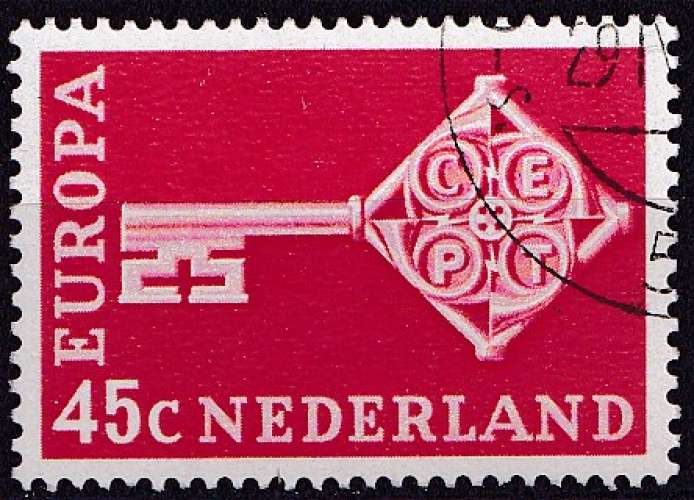Pays Bas 1968 Y&T 872 oblitéré trace de charnière - Europa 