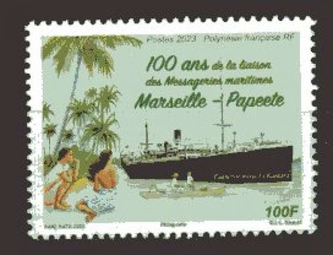 FRANCE POLYNESIE 2023 LIAISON DES MESSAGERS MARITIMES  NEUF**