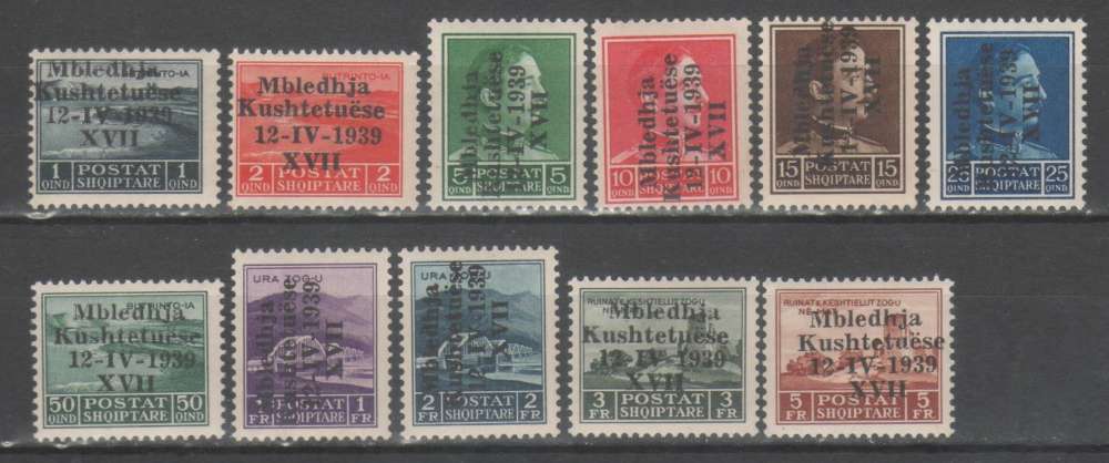 Albanie 1939 - Occupation italienne - Surchargés **
