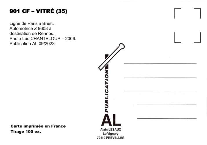 *AL CF 899 à 913 - Chemin de Fer Région 3 – Bretagne, Pays de la Loire - SNCF
