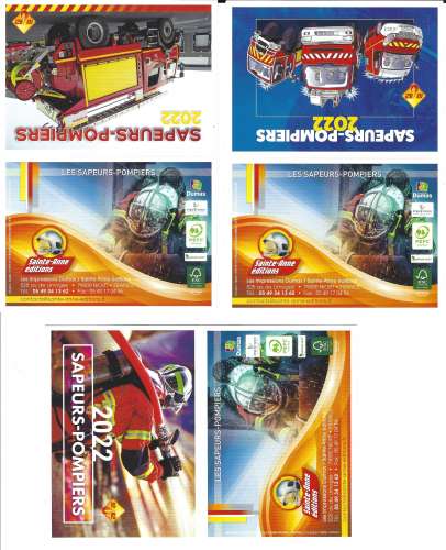 3 Minis calendriers Sapeurs pompiers 2022