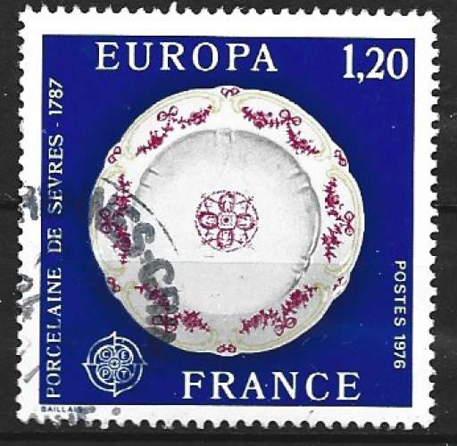 France 1976 - Y & T : 1878 (o) - Europa porcelaine Sèvres