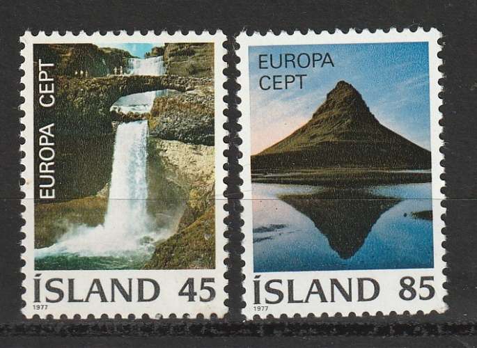 Islande Europa CEPT  1977  YT 475 et 476   Neufs MNH
