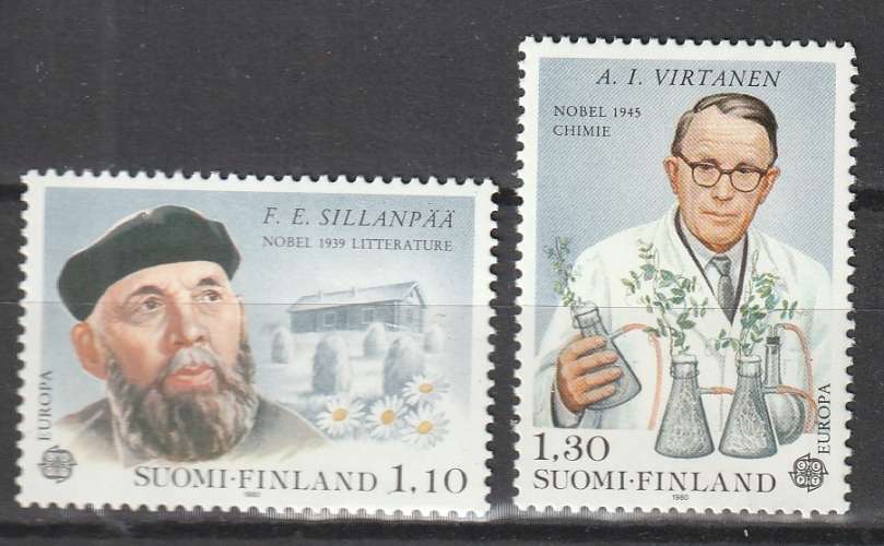  Finlande Europa CEPT  1980  YT 831 et 832   Neufs MNH