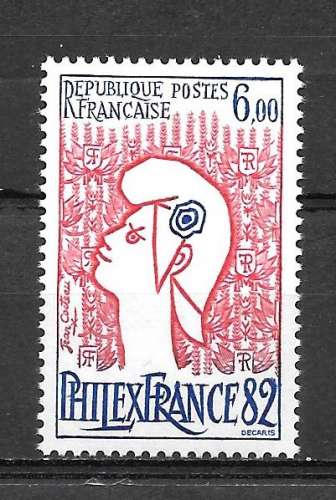 Année 1982 : Y. & T. N° 2217 ** Marianne de Cocteau