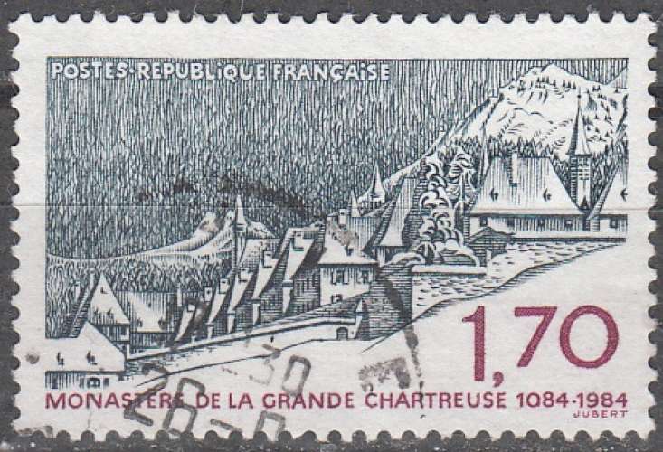 France 1984 Michel 2457 O Cote (2008) 0.80 € Monastère de la Grande Chartreuse Cachet rond