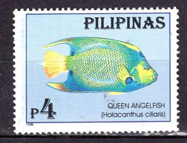 PHILIPPINES 1996 POISSON EXOTIQUE LE QUEEN ANGELFISCH NEUF**