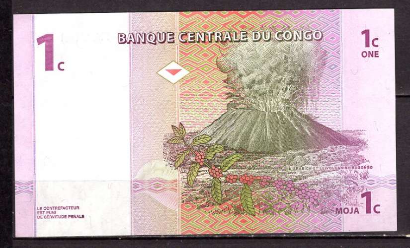  BILLET DE BANQUE CONGO 1 CENTIME 1997 PICK 80  NEUF UNC
