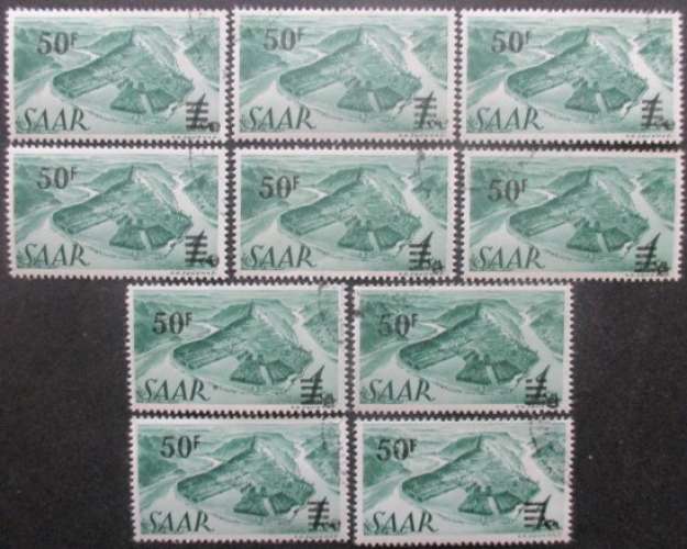 SARRE N°228 X 10 oblitéré 