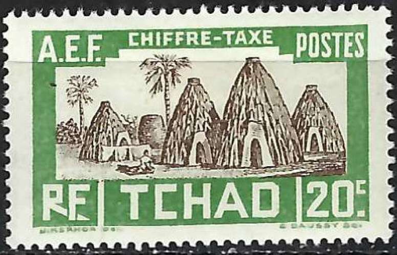 Tchad - 1930 - Y & T n° 14 Timbres-taxe - MH