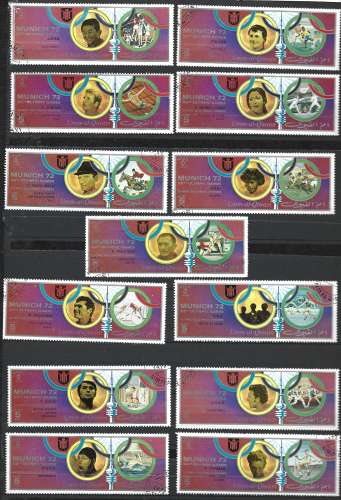 Umm al-Qiwain 1972  - JO Munich : 13 timbres 