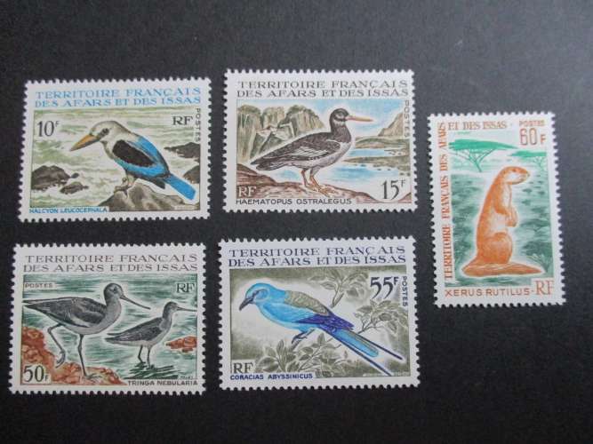Afars et Issas y & t 329 au 333 ** 1967