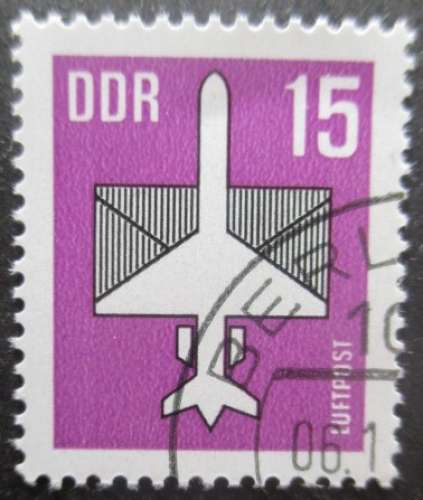 DDR poste aérienne N°15 oblitéré 