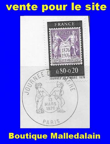 FRANCE - Oblitéré 1er jour sur fragment - YT 1870 JT Centenaire du timbre type Sage - OHT 114