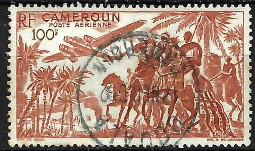 Cameroun - 1947-52 - Y & T n° 39 Poste aérienne - O.