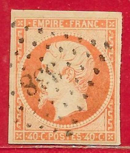 France n°16 Napoléon 40c orange 1853 (PC 338 Bédarieux) o