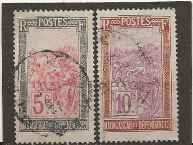 COLONIE MADAGASCAR   ANNEE 1922-26  YT N°131-133 OBLI  