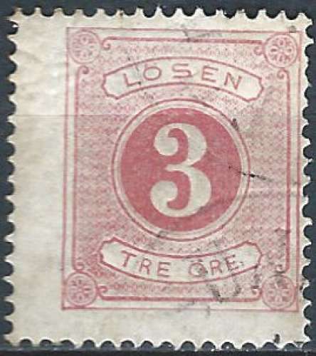 Suède - 1874 - Y & T n° 2 (B) Timbres-taxe - O.