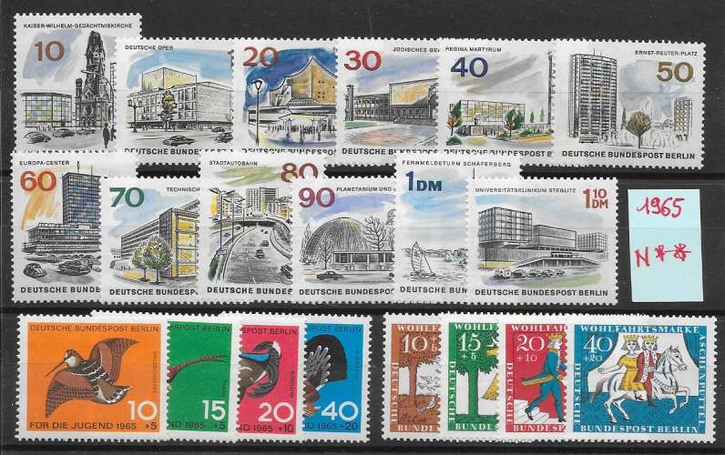 Allemagne Berlin année/year 1965 n°226 à/to 245 complet/complete 20 TP/PS **
