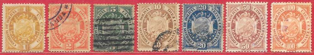 Bolivie n°39 à/to 45 1894 o