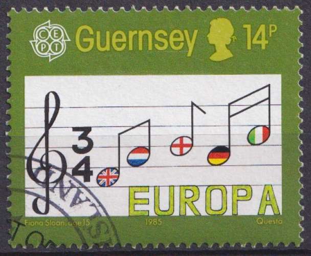 Guernesey 1985 Y&T 322 oblitéré - Europa 