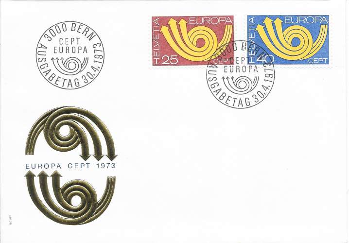 Europa - Suisse FDC n°924 & 925 (Bern) 1973 o